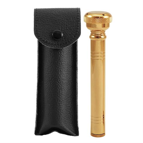 GENUINE LEATHER CASE COMPLETE 11,5 CM GOLD PLATED SPRINKLER