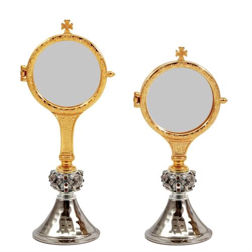 TECA ESPOSIZIONE BICOLORE CON NODO ANGELI E PIETRE ROSSE