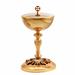 CHALICE AND CIBORIUM ON AN ANTIQUE GRAPE AND VINE BASE