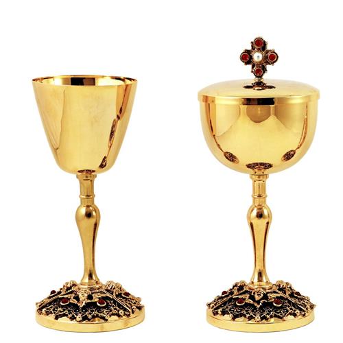 CALICE E PISSIDE SU BASE ANGELI