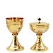 CALICE E PISSIDE DORATI CON MARTELLATURA