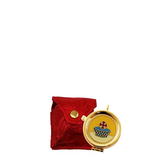 PORTATECA IN RASO ROSSO CON TECHINA