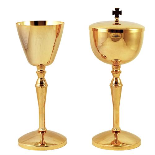 CHALICE AND CIBORIUM WITH SIMPLE KNOP