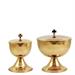 GOLD PLATED CIBORIUM WITH KNURLED BASE