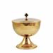 GOLD PLATED CIBORIUM WITH KNURLED BASE