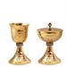 CALICE E PISSIDE DORATI CON MARTELLATURA