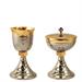 TWO-TONE CHALICE AND CIBORIUM WITH HAMMERING