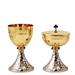 CALICE E PISSIDE BICOLORE CON MARTELLATURA