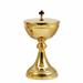 GOLD PLATED CHALICE AND CIBORIUMI WITH PEARLED KNOP