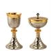 TWO-TONE CHALICE AND CIBORIUM WITH BAROQUE KNOP