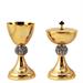 CHALICE AND CIBORIUM WITH EARS OF WHEAT KNOP