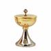 TWO-TONE CHALICE AND CIBORIUM WITH HAMMERED SAUCER