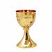 GOLD PLATED CHALICE AND CIBORIUMI WITH HAMMERED SAUCER