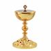 CALICE E PISSIDE DORATI CON BASE BAROCCA