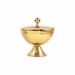 CIBORIUM WITH HAMMERED BASE AND SAUCER