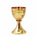 GOLD PLATED CHALICE AND CIBORIUM WITH HAMMERING