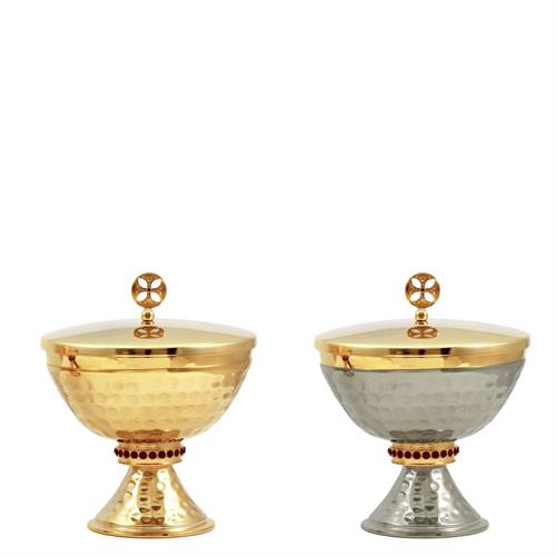 PISSIDE CON MARTELLATURA E PIETRE ROSSE