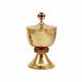 GOLD PLATED CHALICE AND CIBORIUM WITH STONES