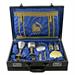 24-HOUR TRAVEL MASS KIT BRIEFCASE IN BLUE SATIN WITH LAMB