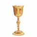 GOLD PLATED CHALICE AND CIBORIUM WITH CAST BASE AND BAROQUE KNOP