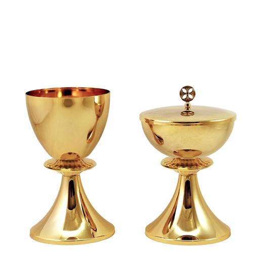 CALICE E PISSIDE DORATI CON NODO IN FUSIONE