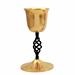 CALICE E PISSIDE DORATI E NODO ELLITTICO COLOR GRAFITE