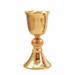 GOLD PLATED CHALICE AND CIBORIUM AND DECORATED KNOP