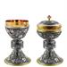 CALICE E PISSIDE UVA E VITE CON NODO ULTIMA CENA ARGENTO ANTICO