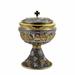 LAST SUPPER CHALICE AND CIBORIUM IN ANTIQUE SILVER AND GOLD