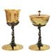 CHALICE AND CIBORIUM WITH ANTIQUE SILVER VINE SHOES