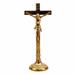 ALTAR CROSS AND CANDLESTICKS ON A SIMPLE BASE h. 40 cm.