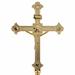 ALTAR CROSS AND CANDLESTICKS DECORATED BASE h. 29.5 cm.