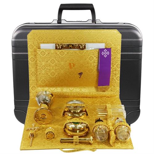 TRAVEL MASS KIT ABS SUITCASE YELLOW SATIN INTERIOR AND PX