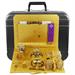 TRAVEL MASS KIT ABS SUITCASE YELLOW SATIN INTERIOR AND PX