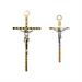 CROCE OTTONE BICOLORE 11 cm.