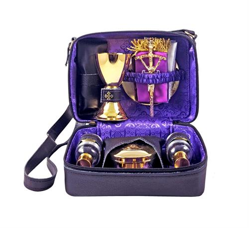 BORSELLO CELEBRAZIONE VERA PELLE E RASO VIOLA