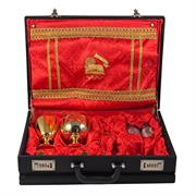 VALIGIA 24 ORE RASO ROSSO CON RICAMO AGNELLO