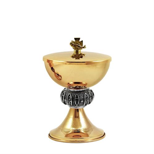 PISSIDE CON NODO PESCI ARGENTO ANTICATO