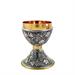 CALICE CON DECORO UVA ARGENTO ANTICO E NODO DORATO