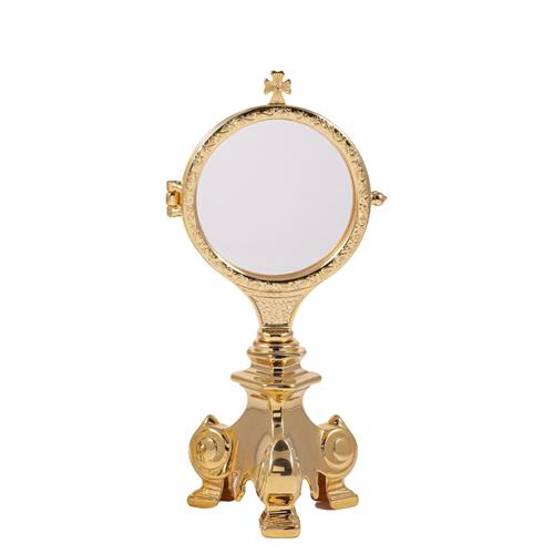 CHAPEL MONSTRANCE ON A GILDED BAROQUE BASE