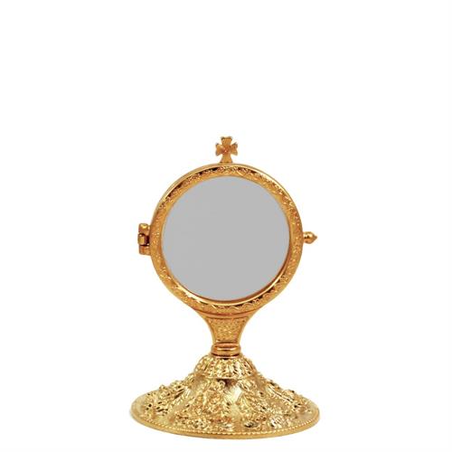 CHAPEL MONSTRANCE GOLD PLATED BAROQUE BASE