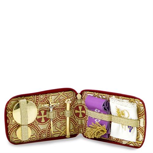 ASTUCCIO PORTAVIATICO IN TESSUTO BROCCATO ALFA OMEGA