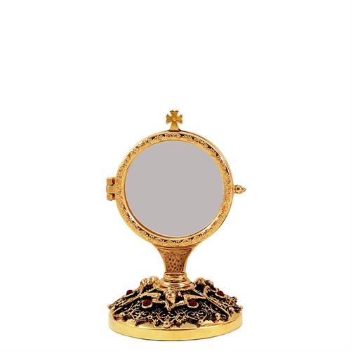 CHAPEL MONSTRANCE ON BASE ANGEL DECORATED