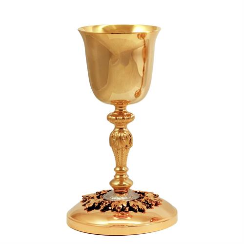 CHALICE ANTIQUE SILVER GRAPE AND VINE BASE