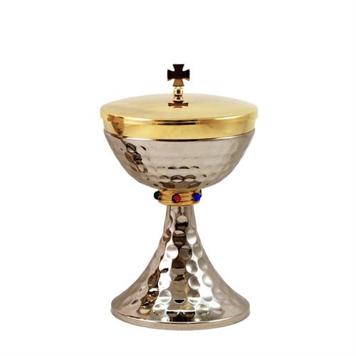 PISSIDE BICOLORE CON MARTELLATURA E PIETRE