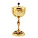 GOLD PLATED CIBORIUM WITH GRAPE AND VINE BASE