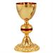 GOLD PLATED CHALICE  WITH ENAMELED KNOT