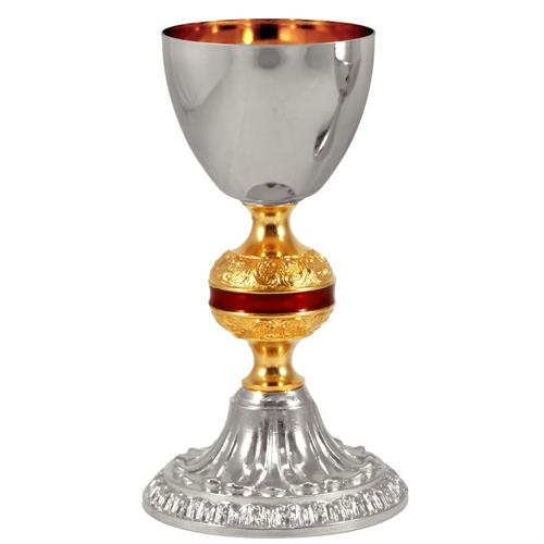 TWO-TONE CHALICE  WITH ENAMELED  KNOT