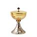 TWO-TONE CIBORIUM WITH HAMMERING AND KNOT WITH STONES