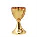 GOLD PLATED CHALICE  WITH HAMMERED BASE